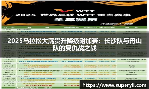 2025马拉松大满贯升降级附加赛：长沙队与舟山队的复仇战之战