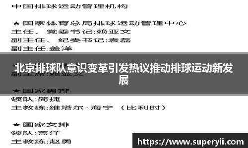 北京排球队意识变革引发热议推动排球运动新发展